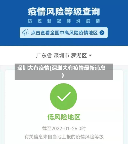 深圳大有疫情(深圳大有疫情最新消息)