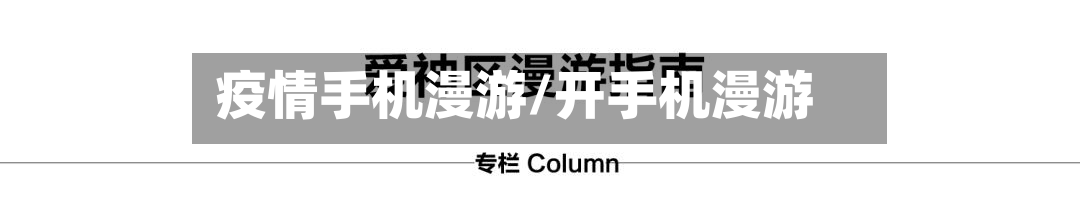 疫情手机漫游/开手机漫游-第2张图片