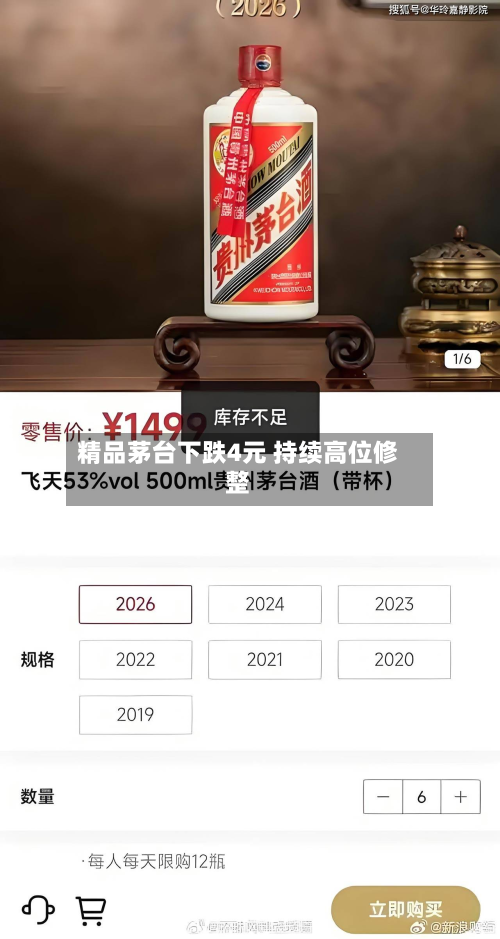 精品茅台下跌4元 持续高位修整-第3张图片