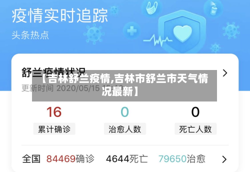 【吉林舒兰疫情,吉林市舒兰市天气情况最新】